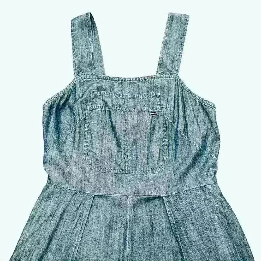 Tommy Jeans Women's Sleeveless Jumpsuit with Zipper, Pockets, Wide Leg, Size XS - Picture 12 of 13